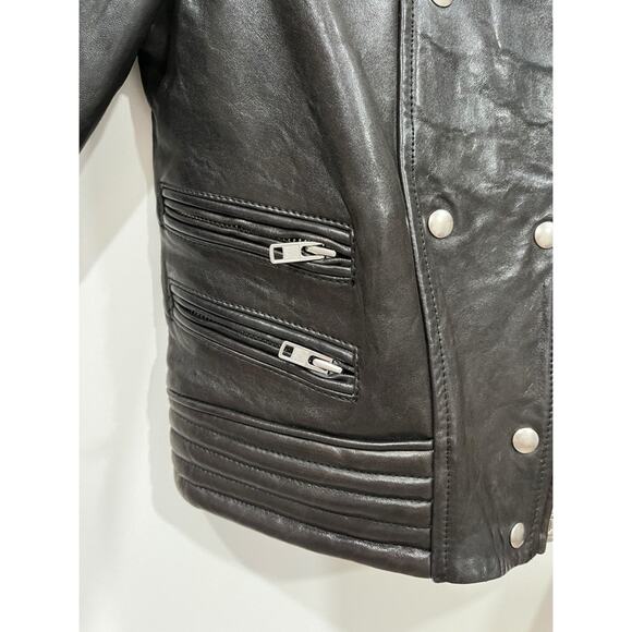 IRO Rojan Brown Biker Leather Jacket - Picture 16 of 16